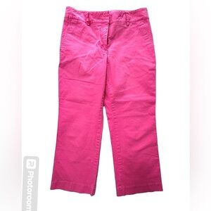 Lilly Pulitzer Women’s Cotton Pink Capri cropped Beach pants Size 4